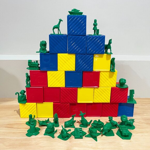 Jouette Tupperware Toys Busy Blocks Vintage 1972 ABC COMPLETE Canada - Picture 2 of 8